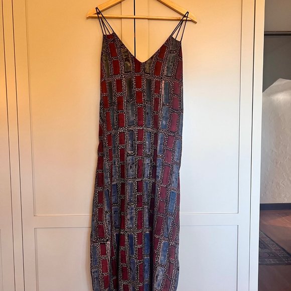 Umber & Ochre Midi/Maxi dress with adjustable tie straps - Picture 1 of 5